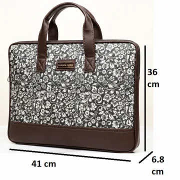 Floral Printed Laptop Messenger Bag for Men and Women