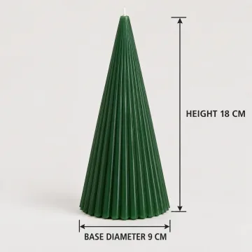 Derben Clove Green Scented Cone Pillar Candle for Home Décor