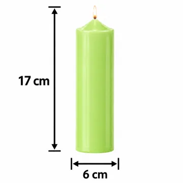 Derben Clove Lime Green Tall Scented Pillar Candle