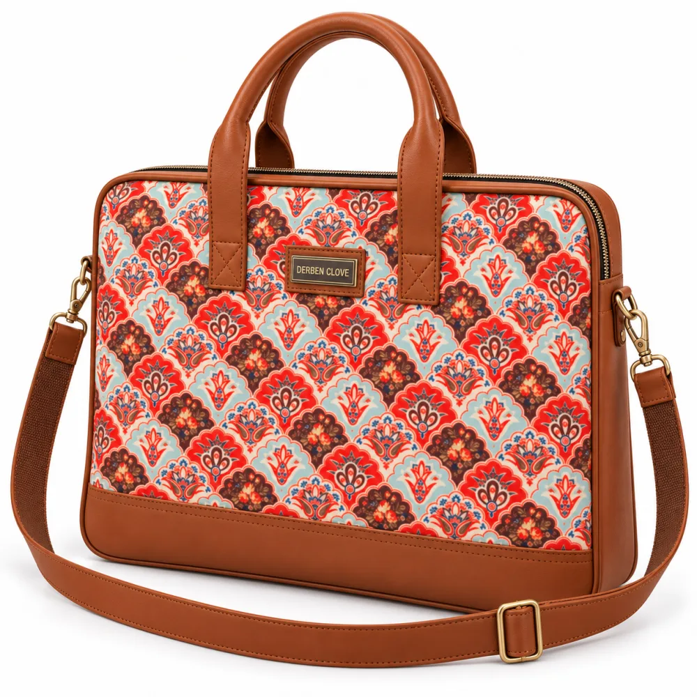 Derben Clove Floral Damask Laptop Bag for Men & Women