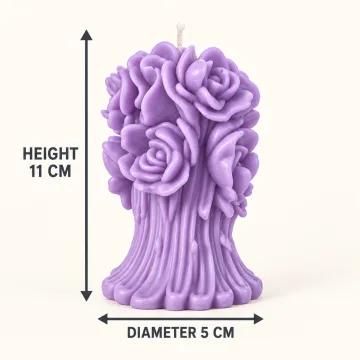 Derben Clove Rose Bouquet Candle for Home Decor & Gifting
