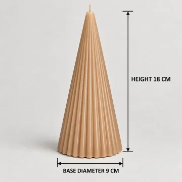 Derben Clove Brown Scented Cone Pillar Candle for Home Décor