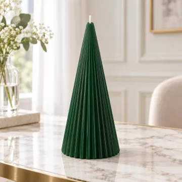 Derben Clove Green Scented Cone Pillar Candle for Home Décor
