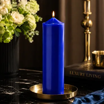 Derben Clove Royal Blue Tall Scented Pillar Candle