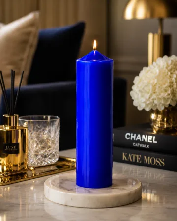 Derben Clove Royal Blue Tall Scented Pillar Candle
