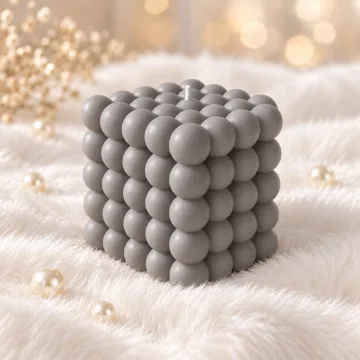 Derben Clove Grey Bubble Cube Scented Candle for Home Décor