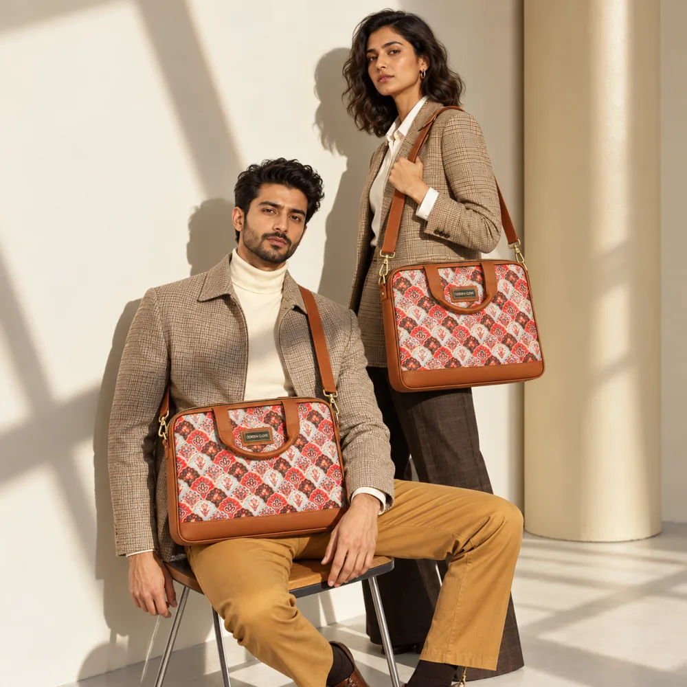 Derben Clove Floral Damask Laptop Bag for Men & Women