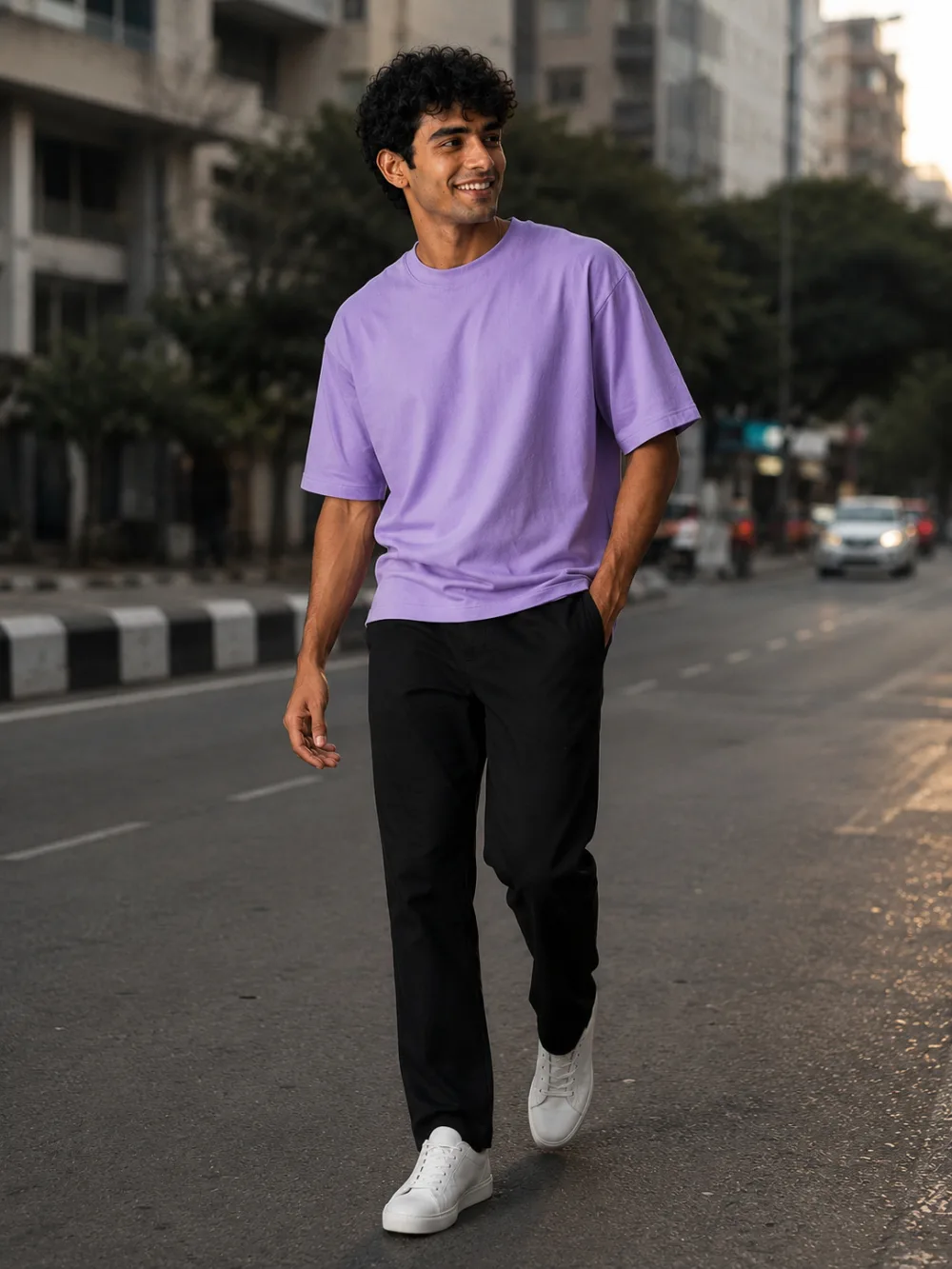 Plain Oversized T Shirt for Men | Baggy Cotton Loose Gym Fit Tee