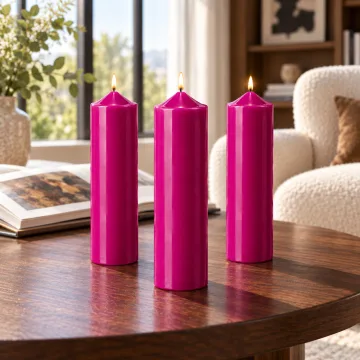 Derben Clove Magenta Tall Scented Pillar Candle for Décor