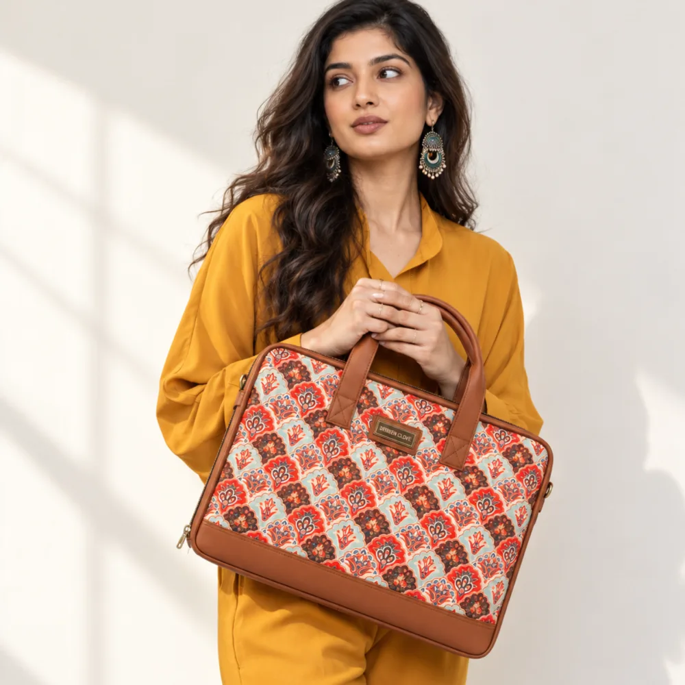 Derben Clove Floral Damask Laptop Bag for Men & Women