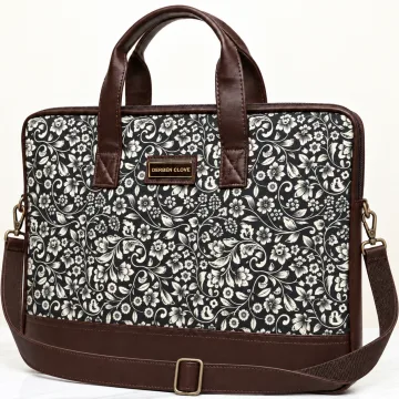 Floral Printed Laptop Messenger Bag for Men and Women
